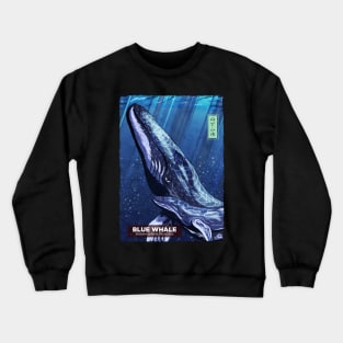 Blue Whale - Black Crewneck Sweatshirt